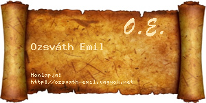 Ozsváth Emil névjegykártya